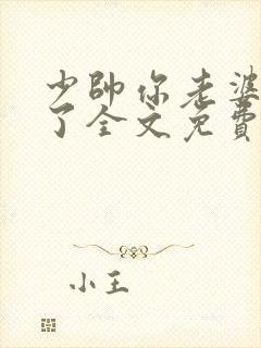 少帅你老婆又跑了全文免费阅读你