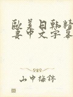 欧美日韩精品人妻中文字幕