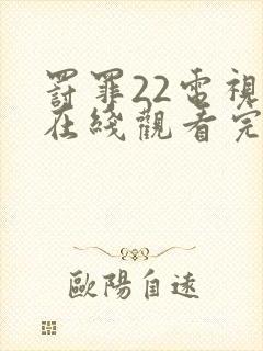 罚罪22电视剧在线观看完整免费高清