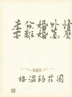 老公婚外情执意要离婚怎么挽回