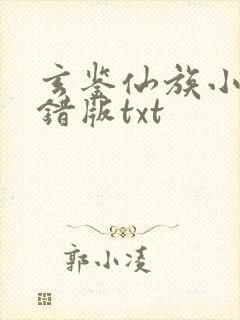 玄鉴仙族小说无错版txt