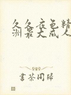 久久夜色精品亚洲最大成人网