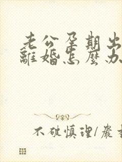 老公孕期出轨要离婚怎么办我不想离