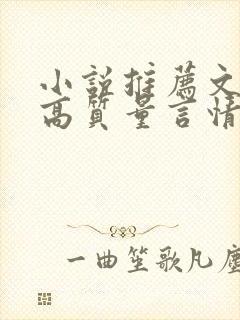 小说推荐文笔好高质量言情