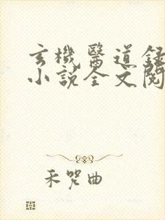 玄机医道录苓安小说全文阅读