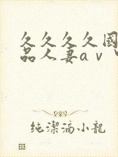 久久久久国产精品人妻aⅴ中出封面