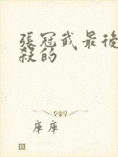 张冠武最后被谁杀的封面