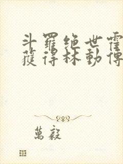 斗罗绝世霍雨浩获得林动传承