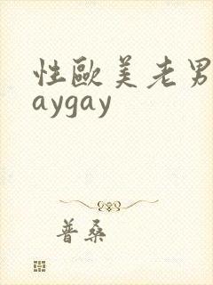 性欧美老男人gaygay