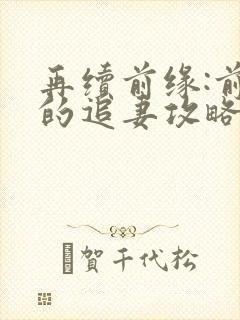 再续前缘:前夫的追妻攻略短剧