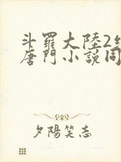 斗罗大陆2绝世唐门小说同人