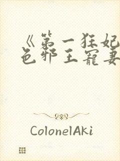 《第一狂妃:绝色邪王宠妻无度》