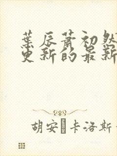 叶辰萧初然刚刚更新的最新章节