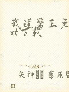 武道医王免费txt下载封面