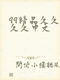 99精品久久久久久中文封面
