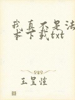 我真不是法爷全本下载txt