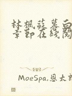 林枫苏慕白最新章节在线阅读