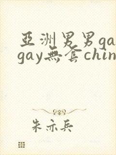 亚洲男男gaygay无套chinese