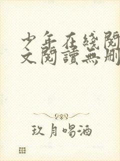 少年在线阅读全文阅读无删减