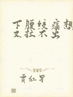 下腹绞痛想大便又拉不出