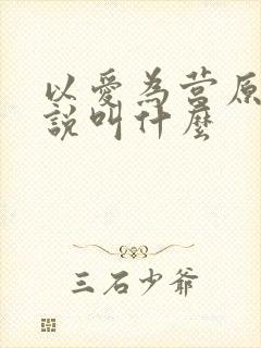 以爱为营原著小说叫什么