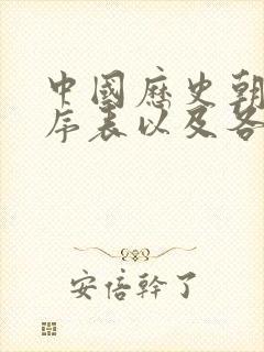 中国历史朝代顺序表以及各朝皇帝顺序封面