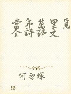 当年万里觅封侯全诗译文封面