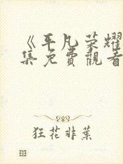 《平凡荣耀》全集免费观看高清