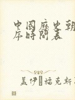 中国历史朝代顺序时间表封面