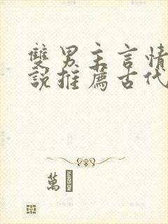 双男主言情的小说推荐古代封面