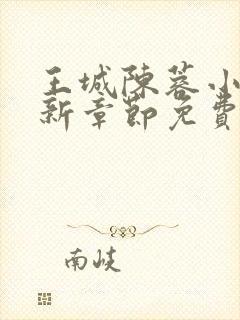 王城陈蓉小说最新章节免费阅读全文封面