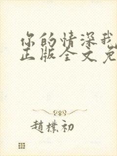 你的情深我不配正版全文免费阅读