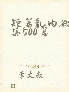 短篇乱肉欲文合集500篇封面