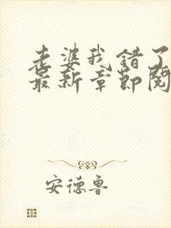 老婆我错了小说最新章节阅读全文封面