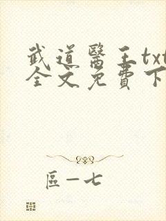 武道医王txt全文免费下载