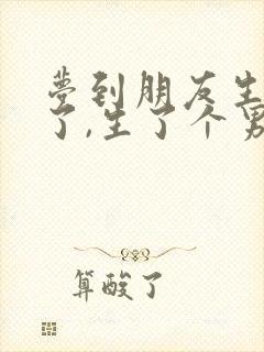 梦到朋友生孩子了,生了个男孩封面