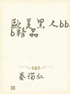 欧美黑人bbbb精品