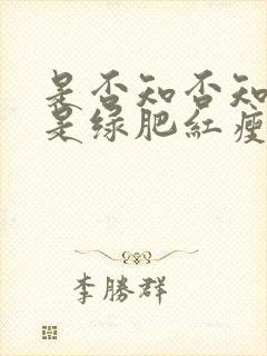 是否知否知否应是绿肥红瘦