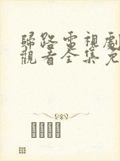 归路电视剧在线观看全集免费高清