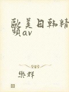 欧美日韩精品视频av