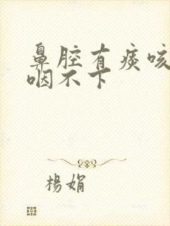 鼻腔有痰咳不出咽不下