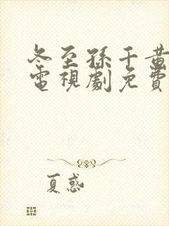 冬至孙千黄景瑜电视剧免费观看