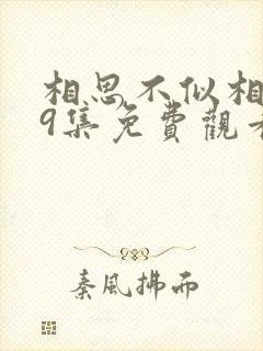 相思不似相逢99集免费观看