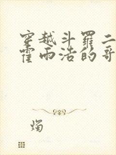 穿越斗罗二成为霍雨浩的哥哥