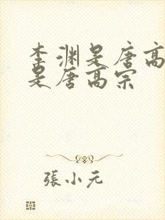 李渊是唐高祖还是唐高宗