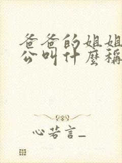 爸爸的姐姐的老公叫什么称呼