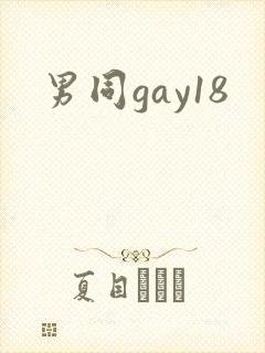 男同gay18封面