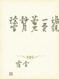 徐静蕾一场风花雪月免费观看