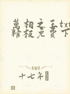 万相之王txt精校免费下载