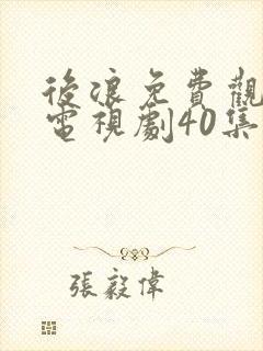 后浪免费观看的电视剧40集在线播放